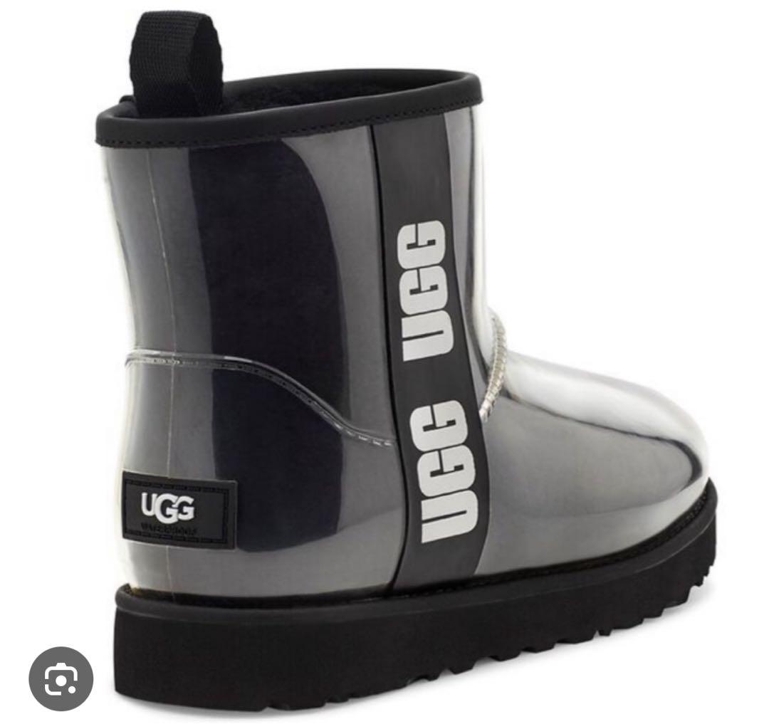 ugg ムートンレインブーツ クラシック クリアミニ ブラック【防水】24cm