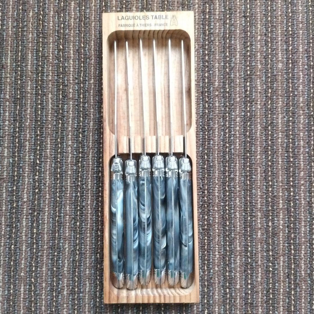【美品】LAGUIOLE　ラギオール／ライヨール　ステーキナイフ６本セット　共箱