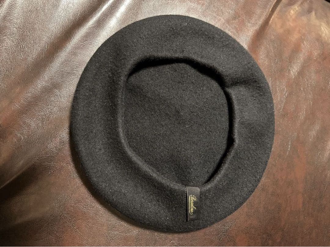 Borsalino 黒 ベレー帽 Made in Italy ボルサリーノ