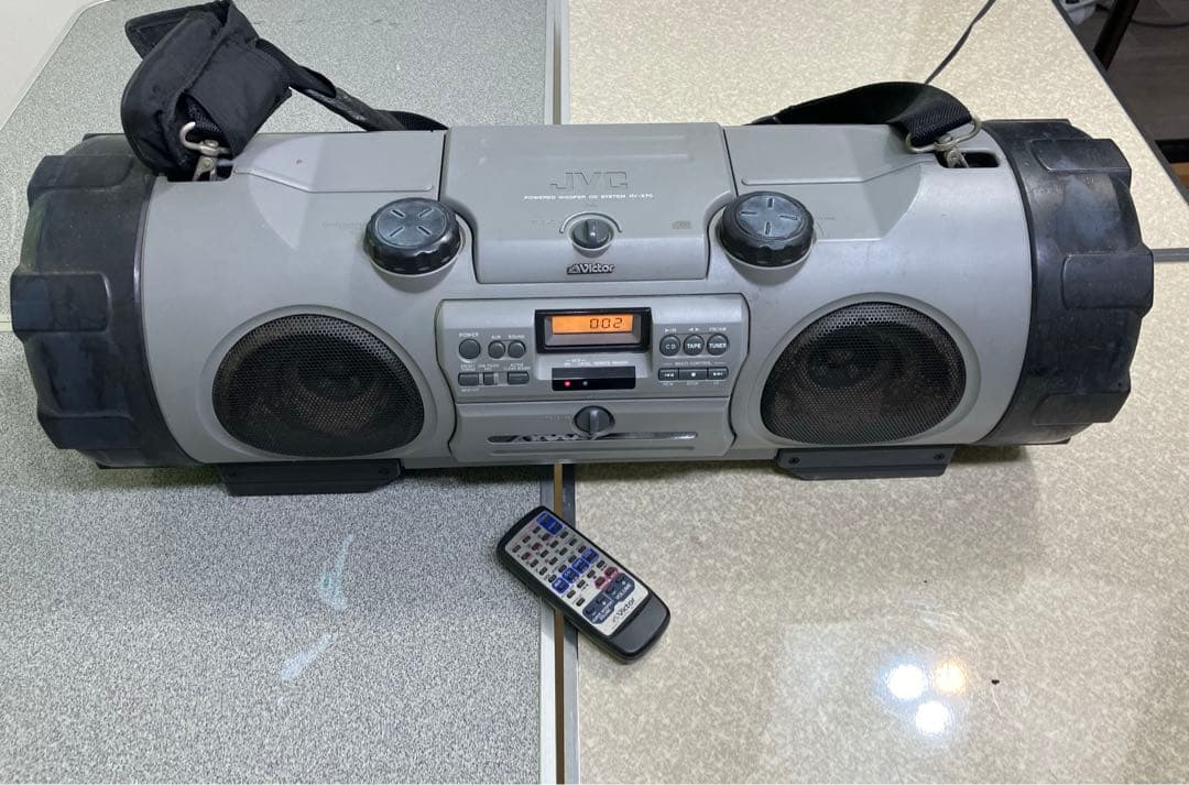 ビクター CDラジカセ VICTOR RV-X70 ドラムカン リモコン付