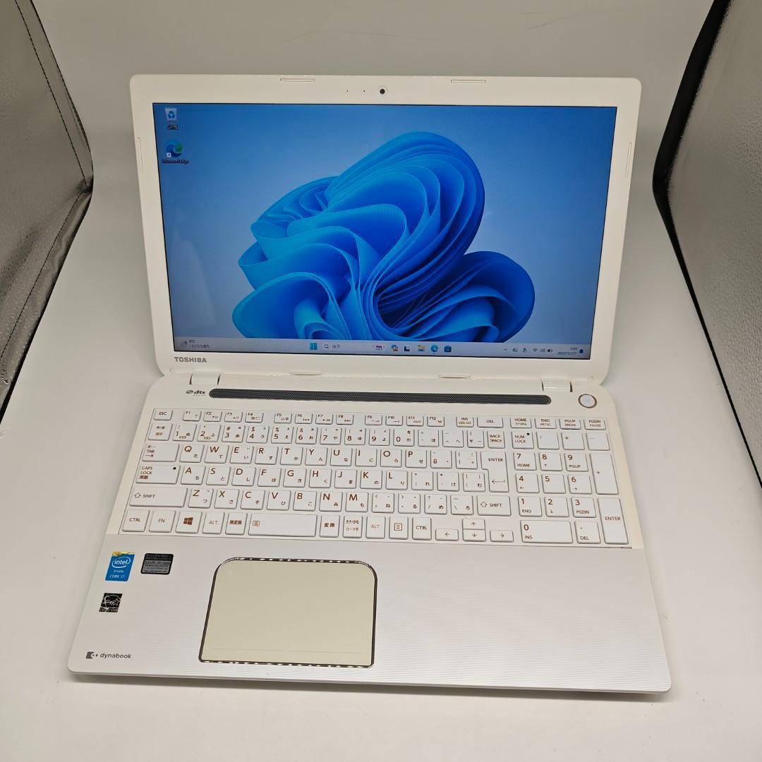 【東芝】T553 高速i7 SSD256GB 16GB ホワイト ノートPC