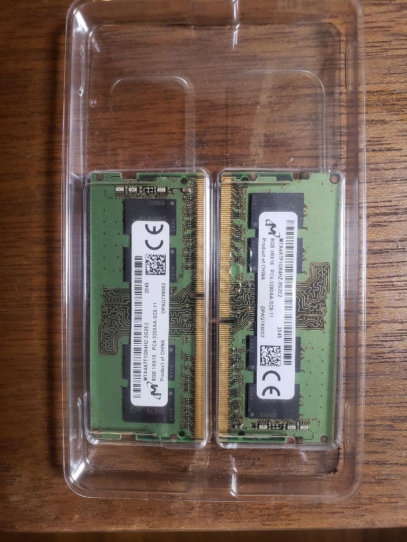 Micron メモリー PC4-3200AA 16GB(8GB×2) ノート用