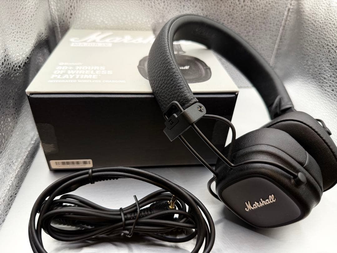 Marshall ワイヤレスオンイヤーヘッドホン Major Ⅳ ブラック