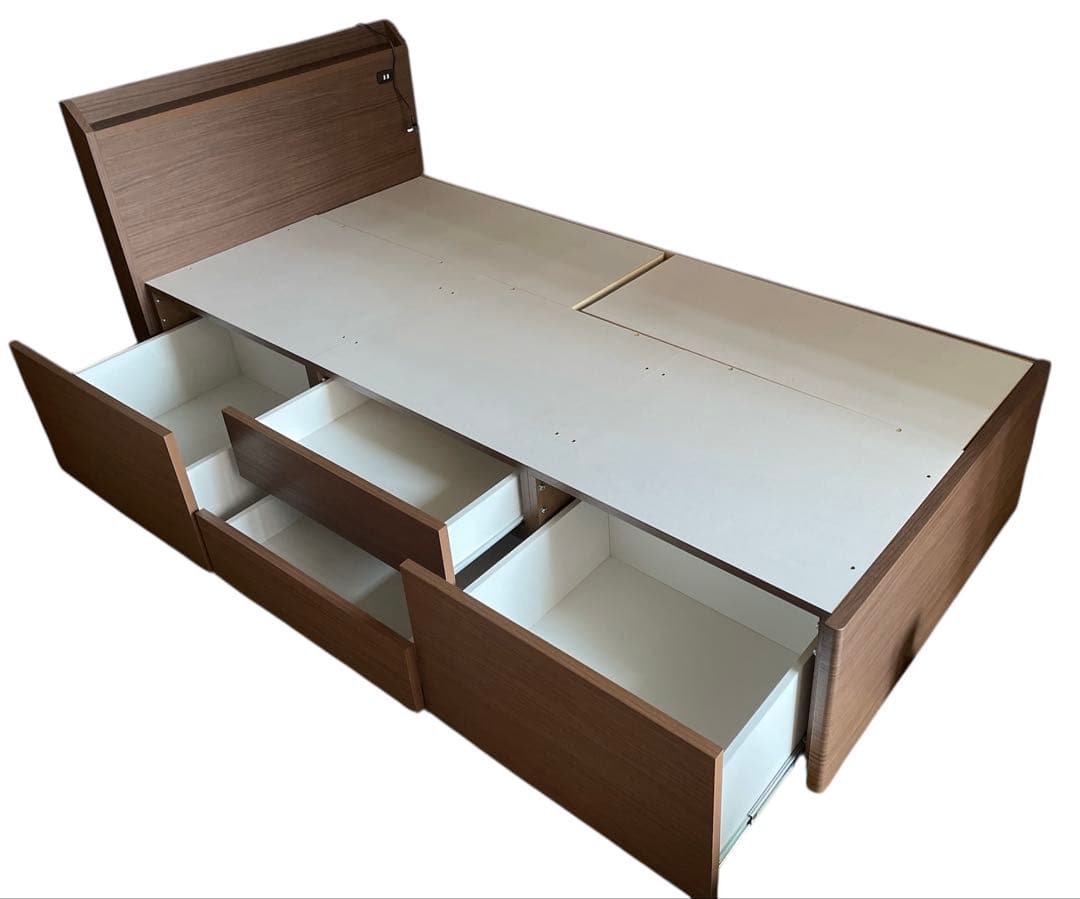 大阪京都限定 美品 ニトリ 4収納 シングルサイズ ベッドフレーム