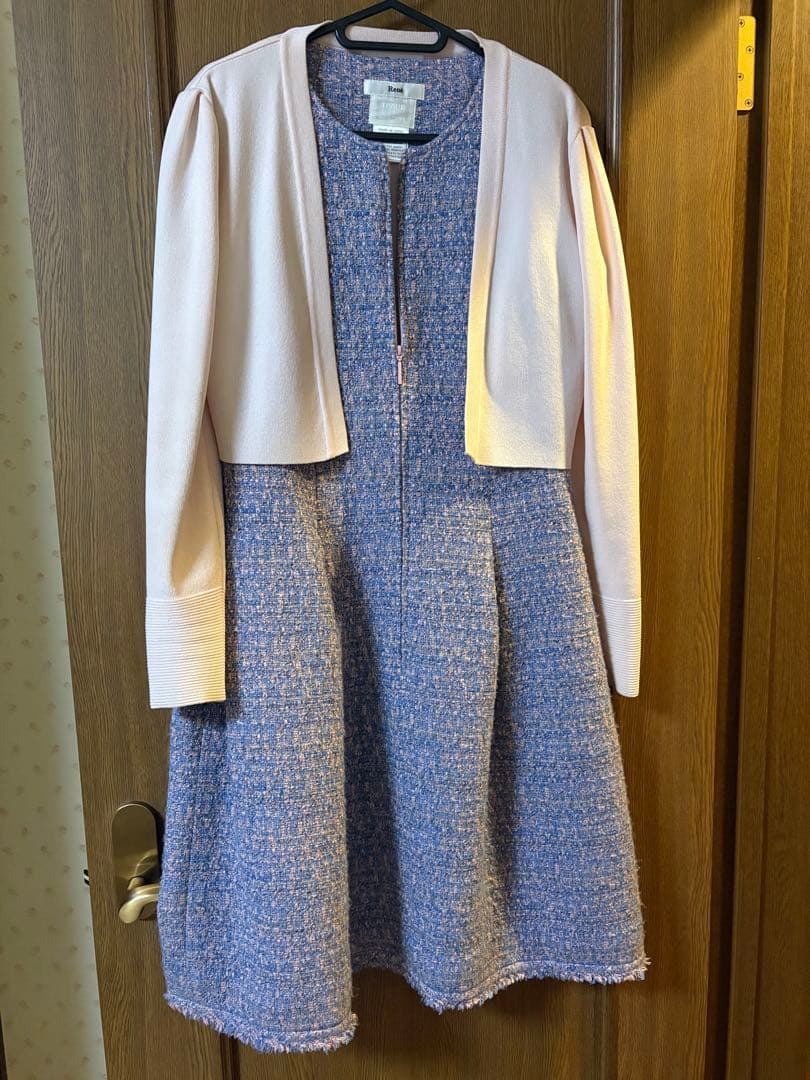 ルネ rene 美品ピンク×ブルー限定ワンピース❣️サイズ36