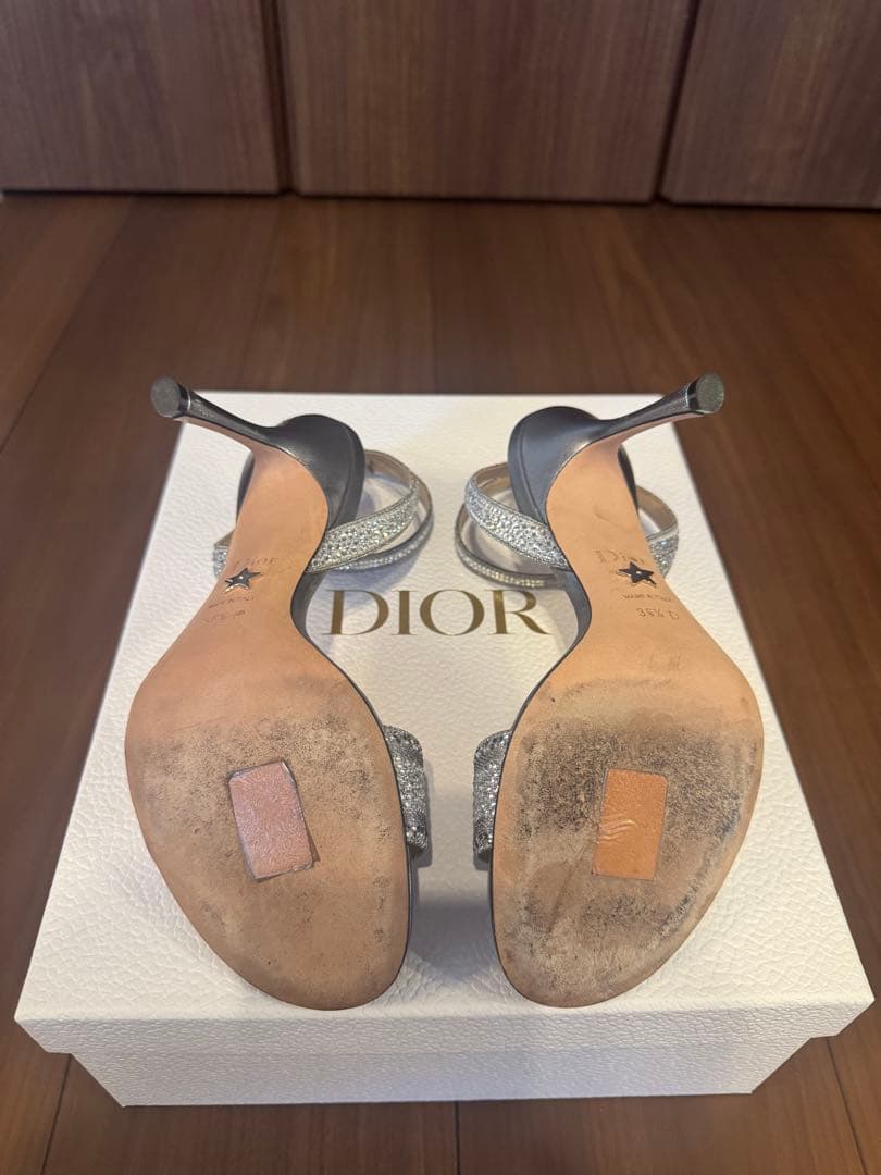 Dior Dway シルバー ハイヒールサンダル
