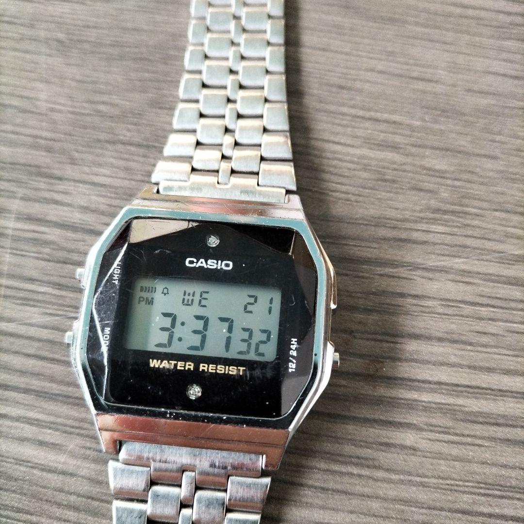 CASIO チープカシオ A159W　天然ダイヤ付き メンズ腕時計