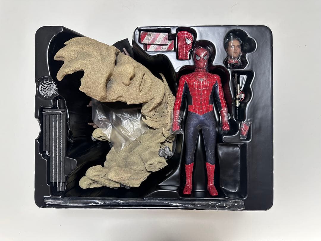 【美品】ホットトイズ スパイダーマン (デラックス版 サンドマン台座付き)