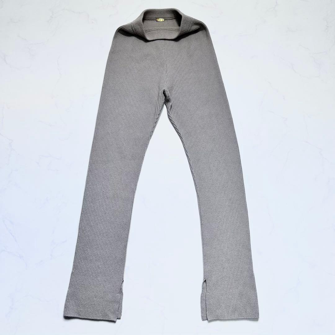 ドゥーズィエムクラス ALMARIB レギンス カシミヤ混リブニットパンツ 秋冬