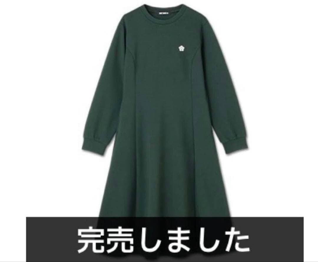 マリークワント 新作完売色 定価以下上品グリーンデイジー刺繍ロングワンピース