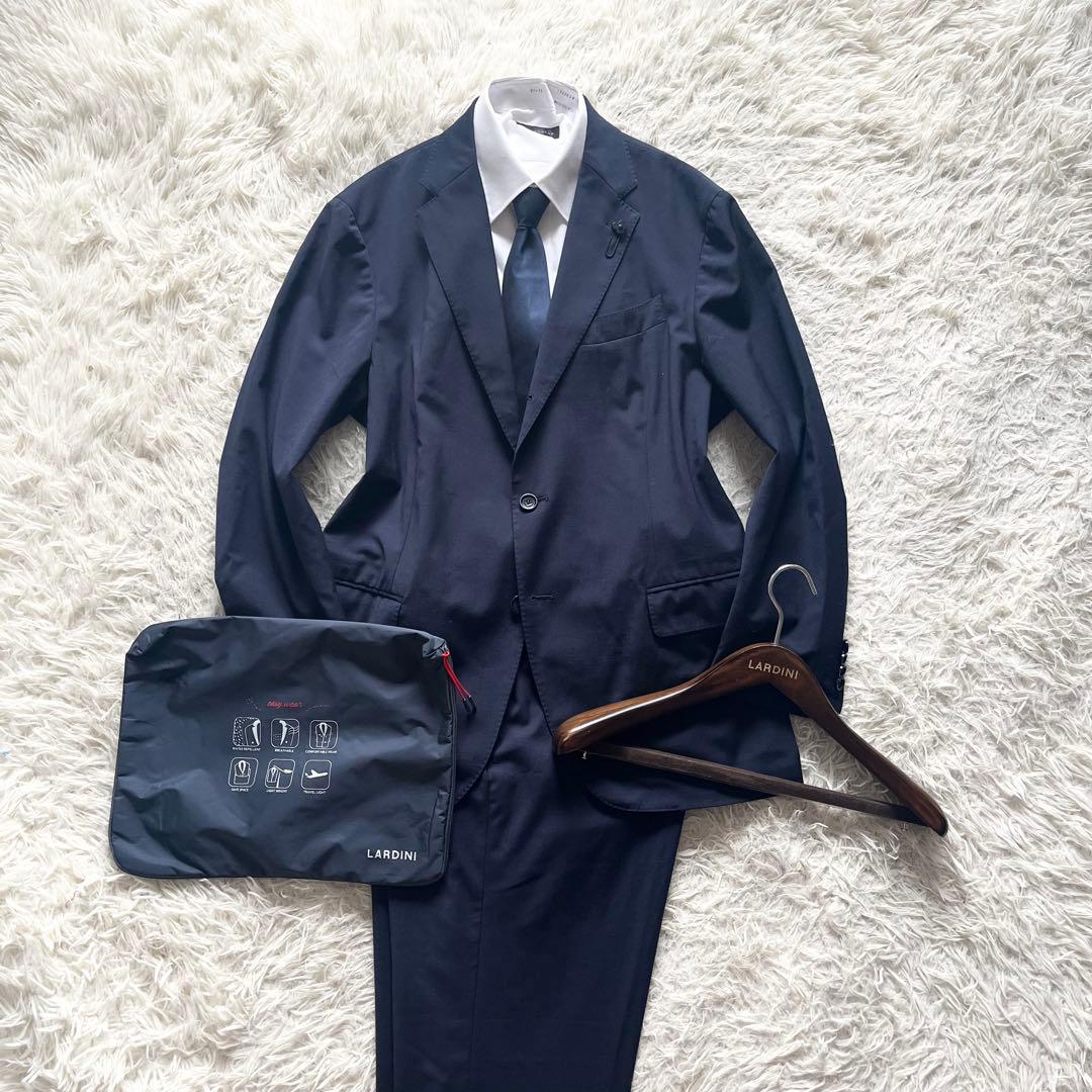 <24年モデル>LARDINI easy wear 最新ロゴ ネイビースーツ52