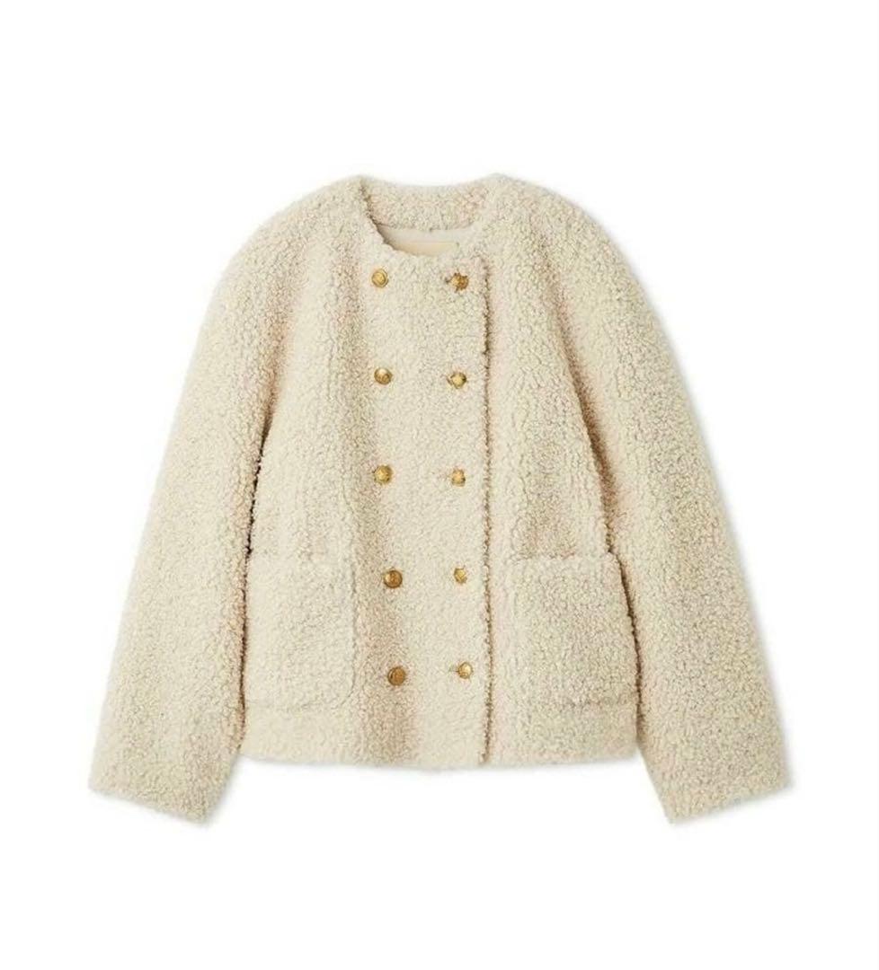 Mila Owen 金釦カールファージャケット