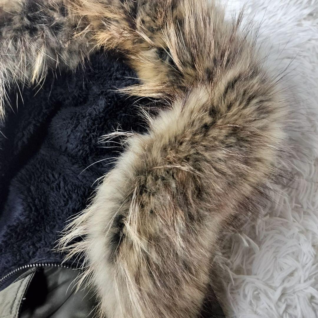 SHELLAC シェラック ナイロンファーモッズコート カーキ 46