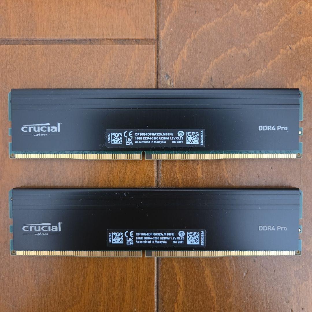 メモリー Crucial DDR4-3200 16Gbx2 CP2K16G4DFRA32A