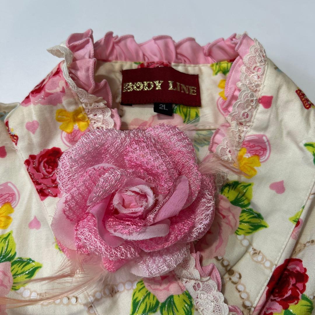 浴衣ドレス 姫ギャル ロリィタ 160 大人 ボディライン バラ セット