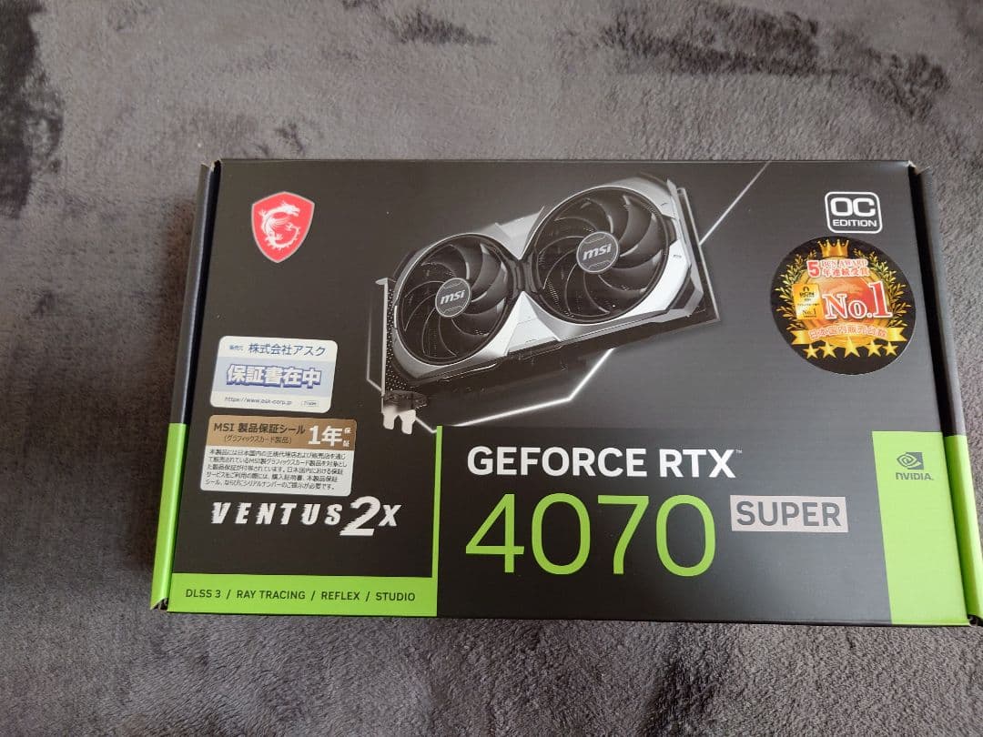グラフィックボード・グラボ・ビデオカード GEFORCE RTX 4070SUPER MSI VENTUS2X