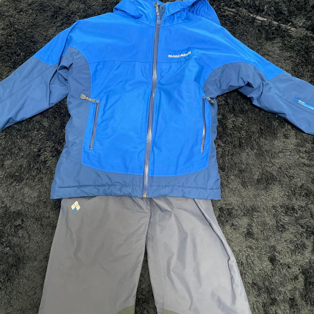【子供服】mont-bell モンベル　スキーウェアセット 130サイズ 青