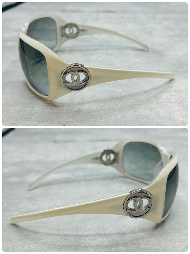 ケース付/美品◯ CHANEL サングラス ココマーク ホワイト アイウェア