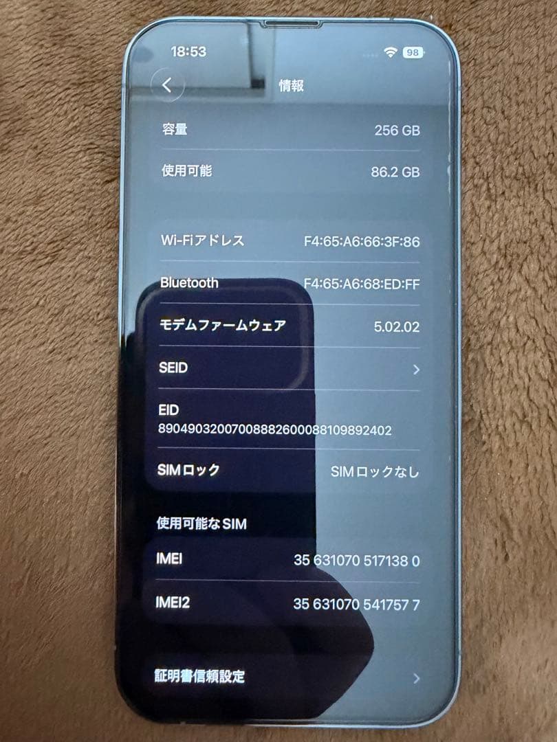 【美品・付属品完備】iPhone 13 Pro 256GB シエラブルー