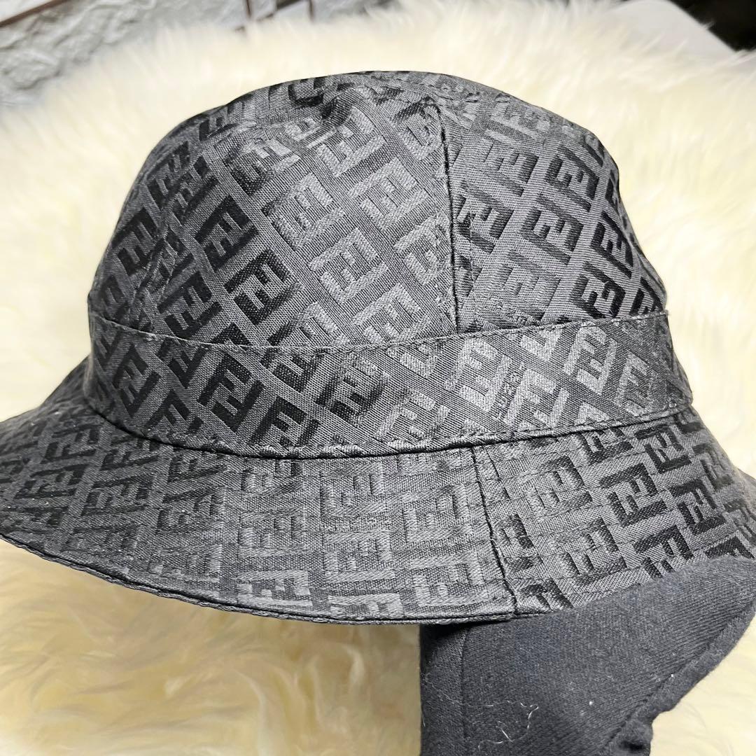 FENDI バケットハット　バケハ　ズッカ　ブラック
