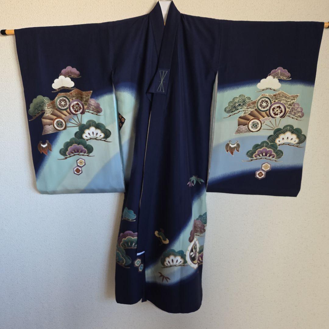 No43. 正絹　男の子お祝い着物　産着　七五三