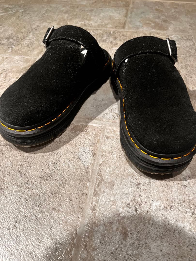 ドクターマーチン サボ ブラックスエードクロッグサンダル