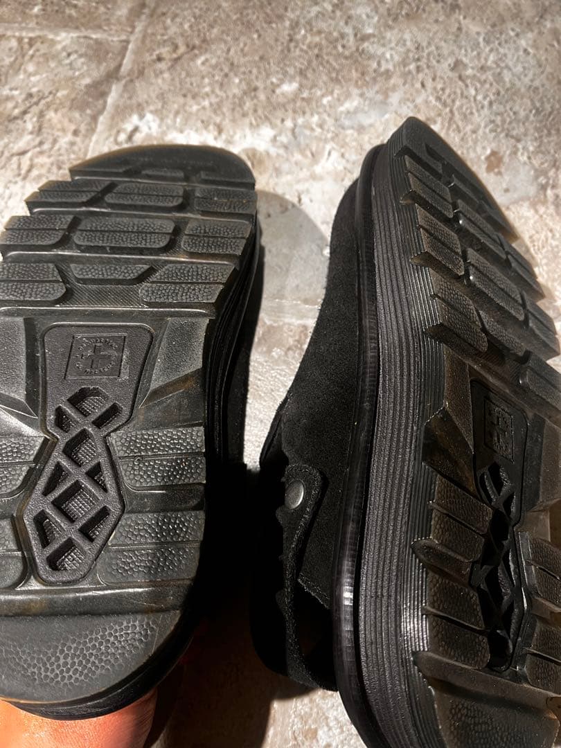 ドクターマーチン サボ ブラックスエードクロッグサンダル