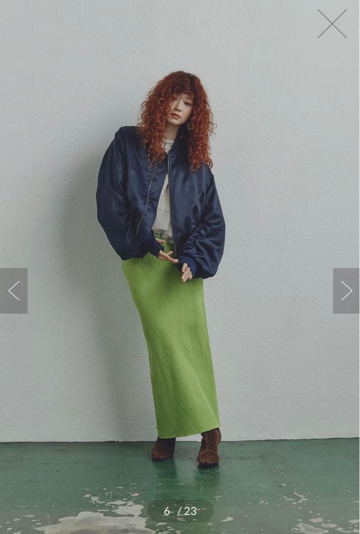 ギャザースリーブMA1ブルゾン