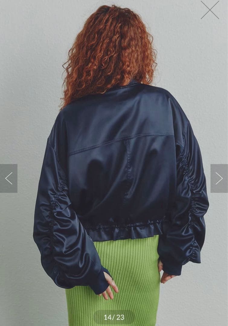 ギャザースリーブMA1ブルゾン