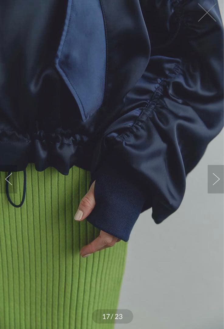 ギャザースリーブMA1ブルゾン