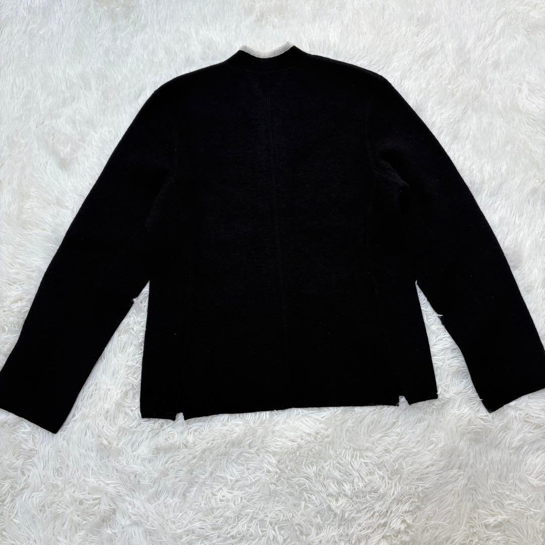Agnes b カーディガン　ジップアップ　アルパカ混　黒　L 3