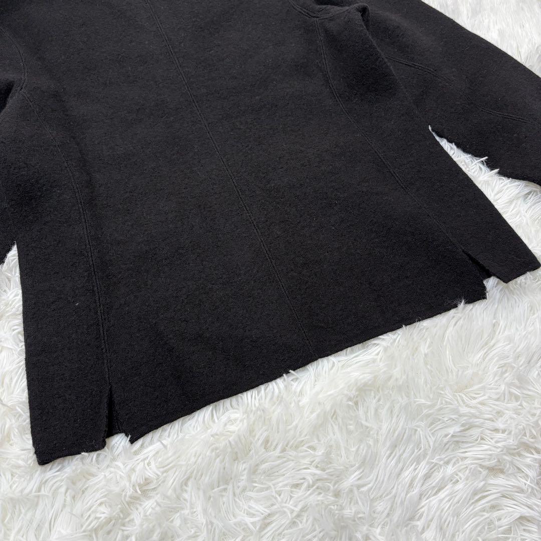 Agnes b カーディガン　ジップアップ　アルパカ混　黒　L 3