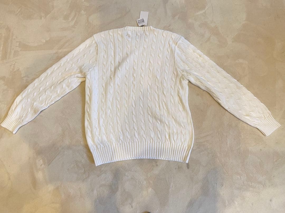 ポロ・ラルフ・ローレン ケーブルニットセーター ホワイト新品未使用タグ付き