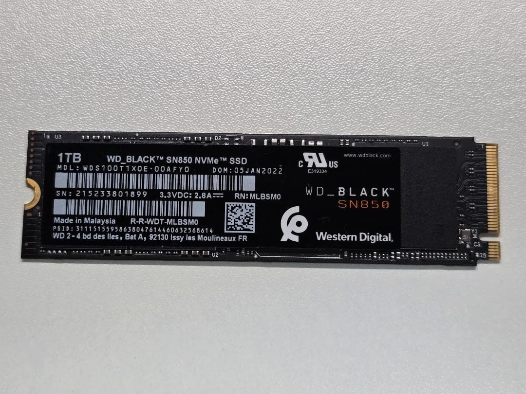 内蔵型SSD WD_BLACK SN850 1TB NVMe SSD