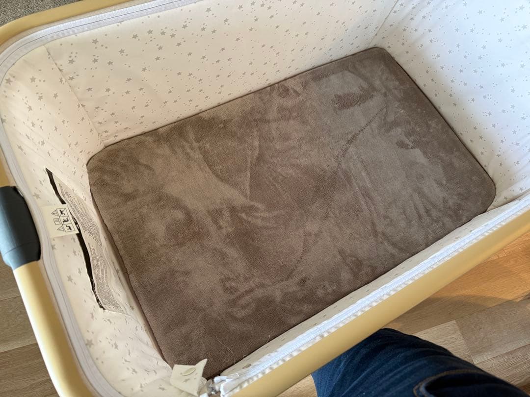 【美品】【2025.07購入】HZDMJ 添い寝ベビーベッド キャスター付き