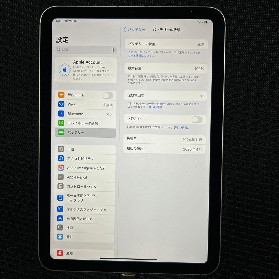 Apple iPad mini(A17 Pro) WIFI+セラルー　256GB