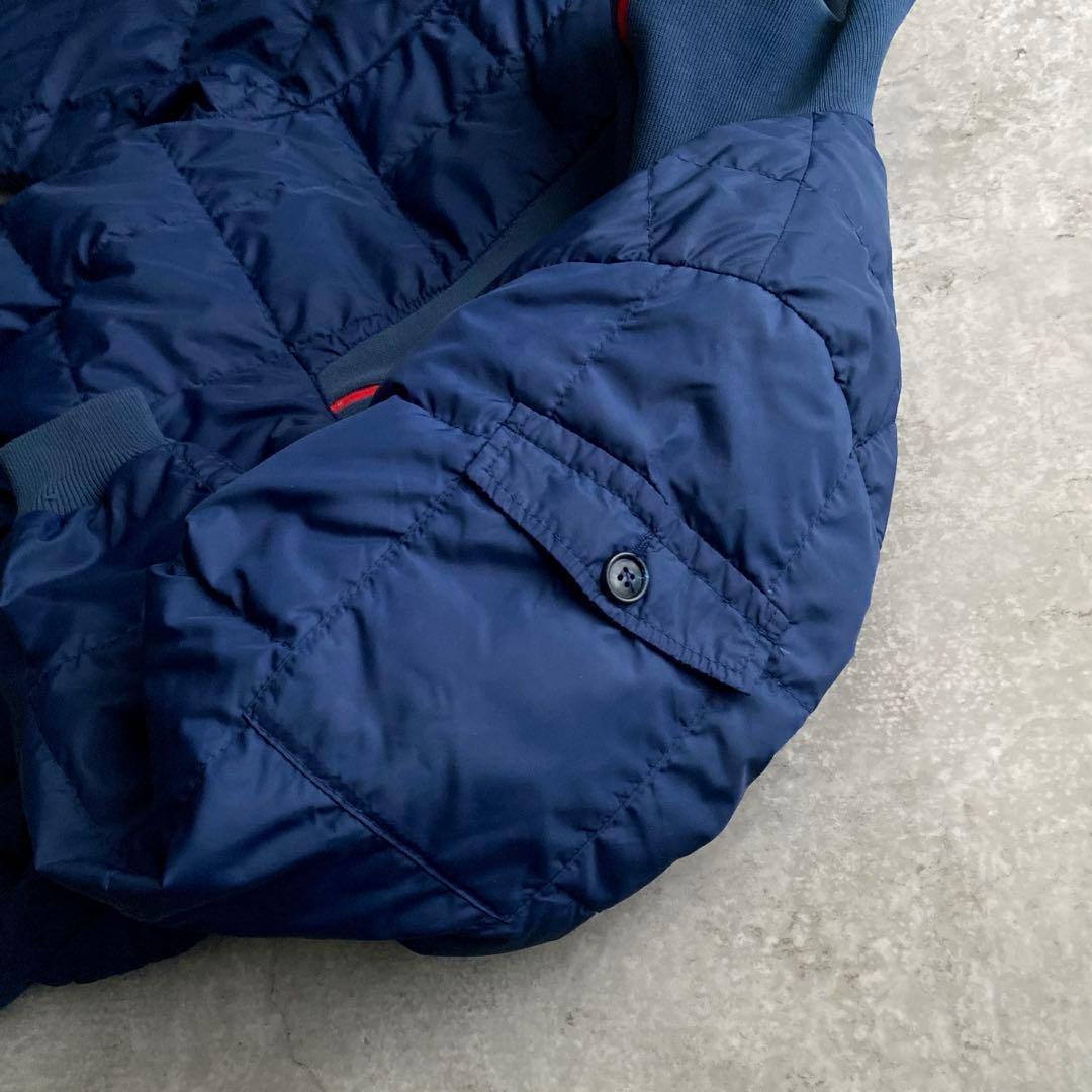 名作 80s 黒タグ エディーバウアー ダウン プルオーバー 紺 L