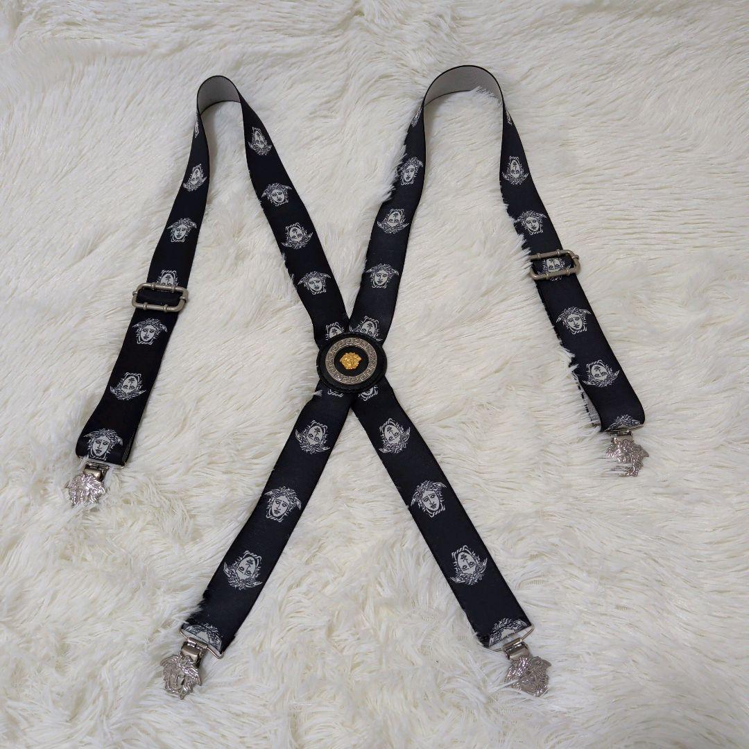 入手困難✨ 美品　VERSACE　サスペンダー メデューサ メンズ ブラック