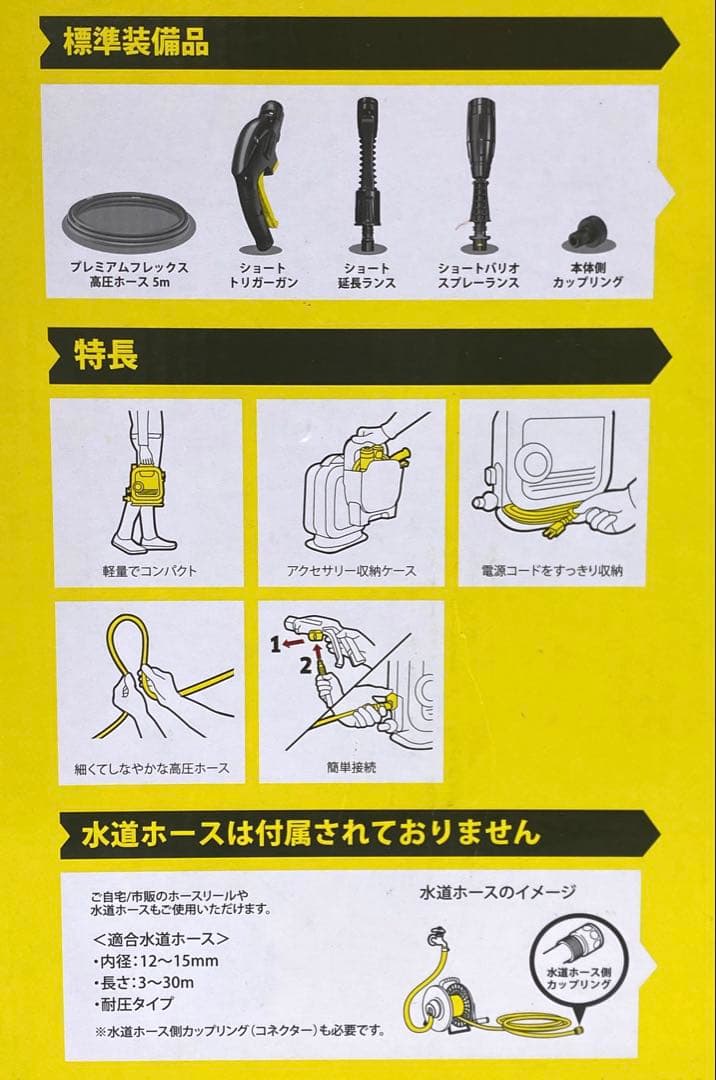 【新品未開封】KÄRCHER ケルヒャー K Mini 高圧洗浄機 本体