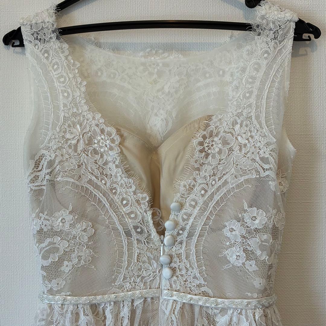 低身長向け ウェディングドレス　SOLALA レースエンパイアドレス