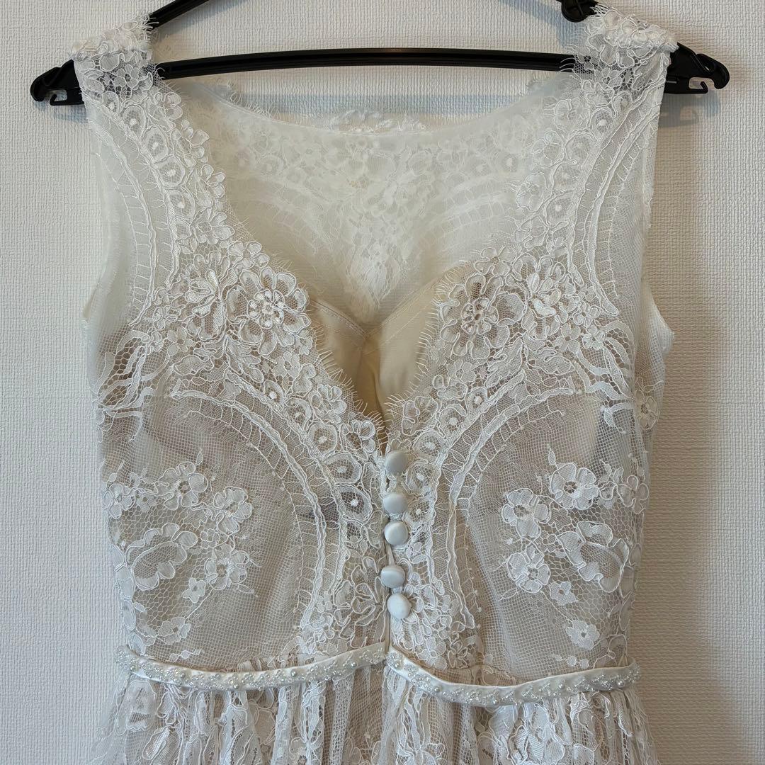 低身長向け ウェディングドレス　SOLALA レースエンパイアドレス