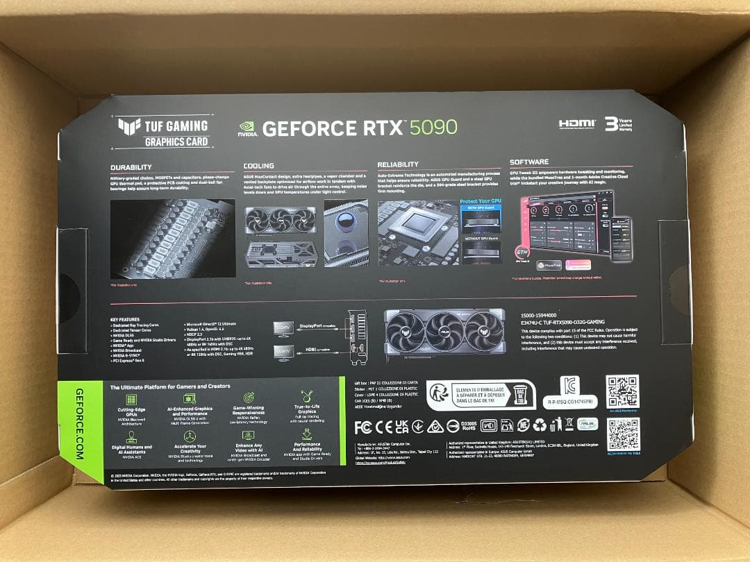新品未開封品　ASUS TUF-RTX5090-O32G-GAMING