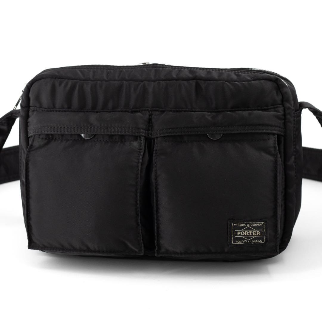 A090【美品】ポーター／タンカー　スリングバッグ　ショルダー　ナイロン　黒