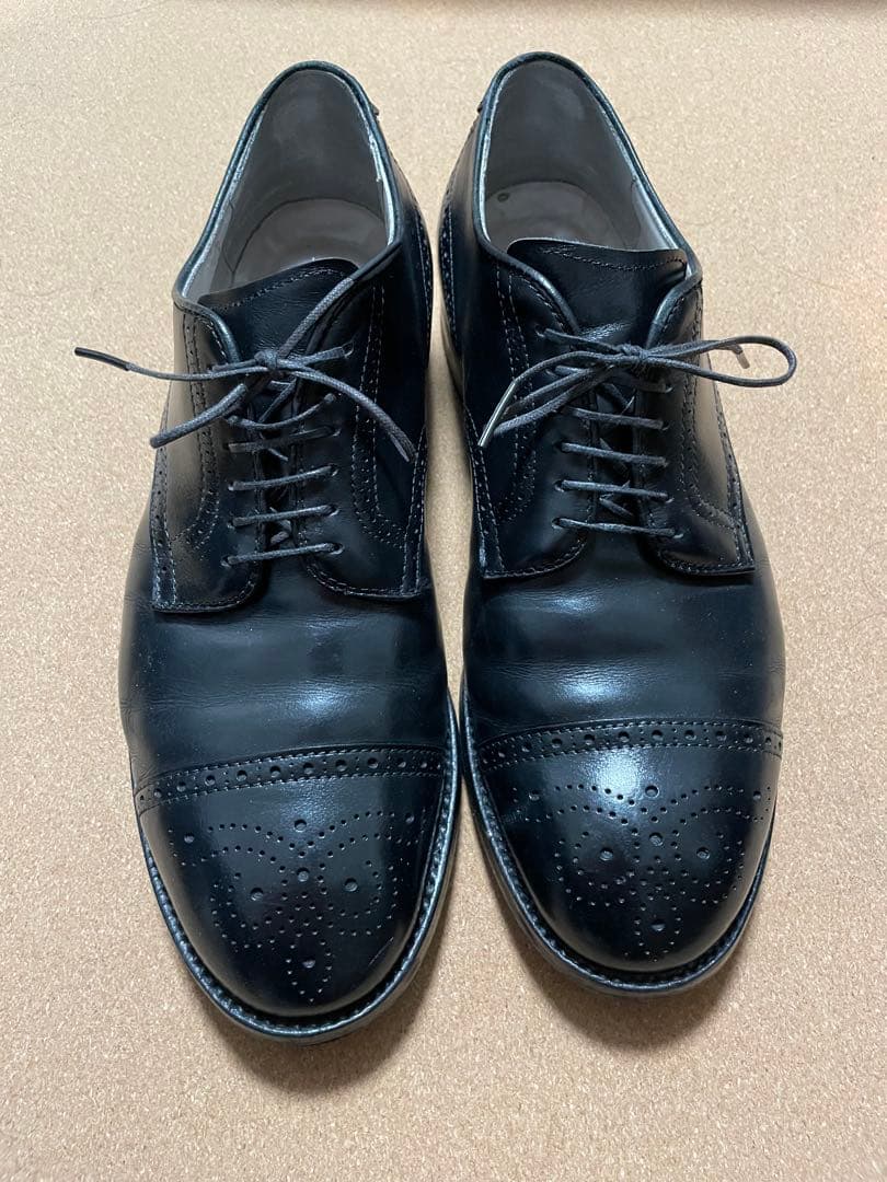 w*2様 レア★オールデン★モディファイドラスト★レザーシューズ★黒US9