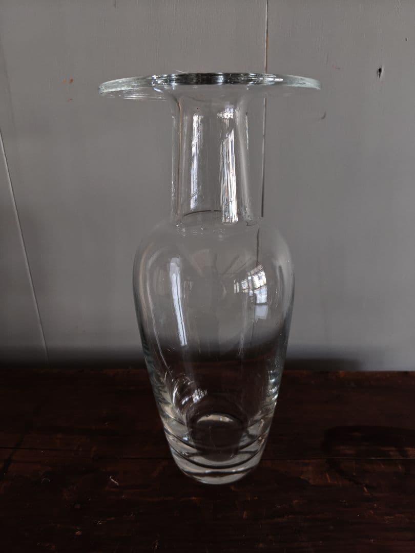 フランス　吹きガラス　花瓶