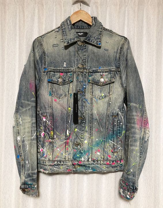 AMIRI GRAFFITI NEON TRUCKER デニムジャケット XS