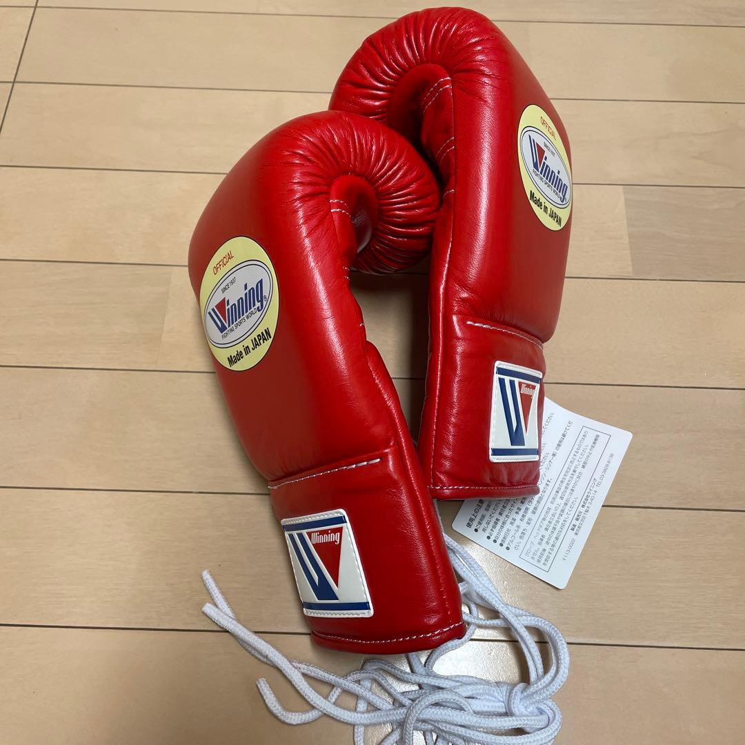 新品即日発送 ウイニング 8オンスグローブ レッド 牛皮革製 MS-200