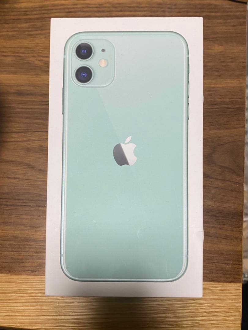 iPhone 11 グリーン 128 GB SIMフリー 本体 画面割