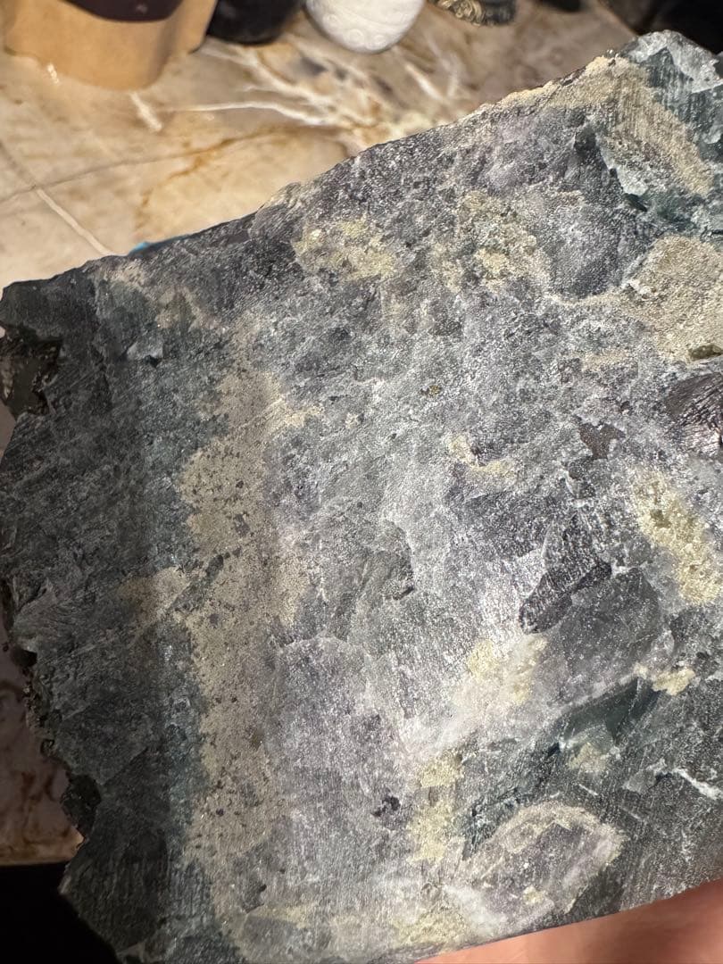 hopeナミビア月光フローライトコレクターピース ＆キラキラパイライト共生