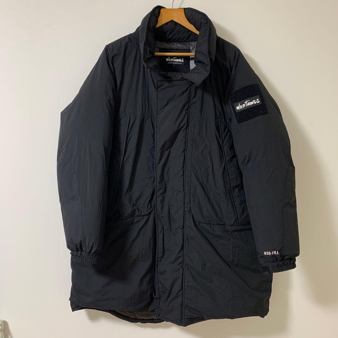 【ワイルドシングス】メンズ　モンスターパーカー　ダウンジャケット　黒　Ｌ